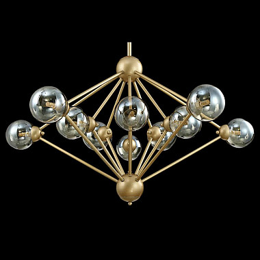 Подвесная люстра Crystal Lux Francisca SP10 Gold/Cognac