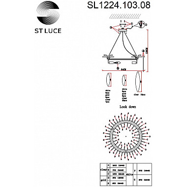 Подвесная люстра Lastra SL1224.103.08