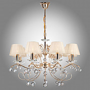 Подвесная люстра Эстель 10058/8 золото/прозрачный хрусталь Strotskis