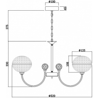 Подвесная люстра Degni FR6026PL-06CH