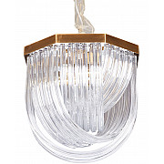 Подвесная люстра Murano Glass A001-400 L4 brass/clear