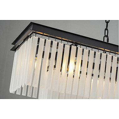 Подвесная люстра 1920s Odeon KR0387P-10C/P black/frost