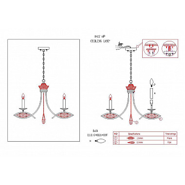 Подвесная люстра Favourite Tesoro 1927-6P