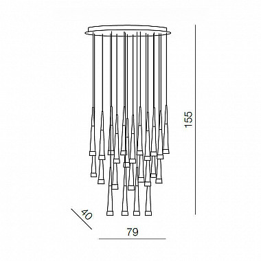Подвесная люстра Azzardo Brina 24 AZ0935