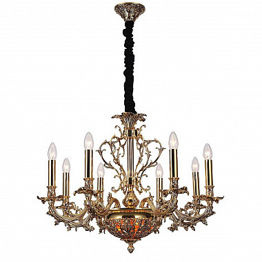 Подвесная люстра Lucia Tucci Firenze 1780.8.2 Antique Gold