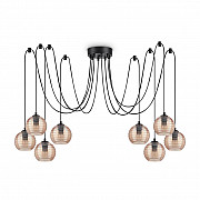 Подвесная люстра Ideal Lux Riga SP8 Ambra 241173