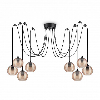 Подвесная люстра Ideal Lux Riga SP8 Ambra 241173
