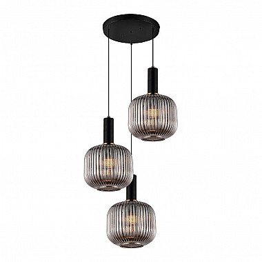 Подвесная люстра Lumina Deco Gato LDP 1217-3 GY+BK