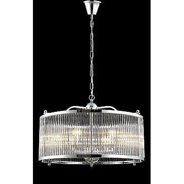 Подвесная люстра Crystal Lux Tadeo SP6 D600 Chrome/Transparente