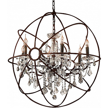 Подвесная люстра Foucault'S Orb 5014-D6 rusty