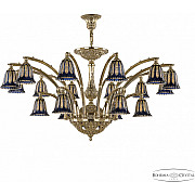 Подвесная люстра Verona 72111/12+6/420 AZ G P2 D Amber-Blue/H-1H