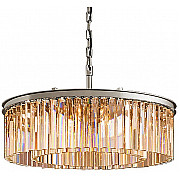 Подвесная люстра 1920s Odeon KR0387P-10B chrome/amber