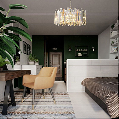 Подвесная люстра Laurina LH0049/8P-GD-CL