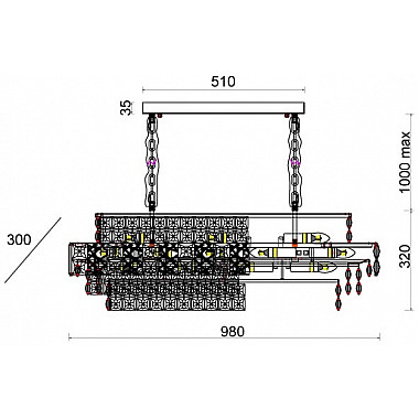 Подвесная люстра Majeste FL1060-17P