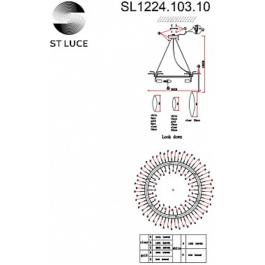 Подвесная люстра Lastra SL1224.103.10