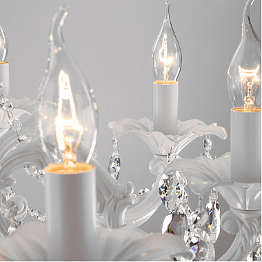 Подвесная люстра Veletta 10108/5 белый/прозрачный хрусталь Strotskis