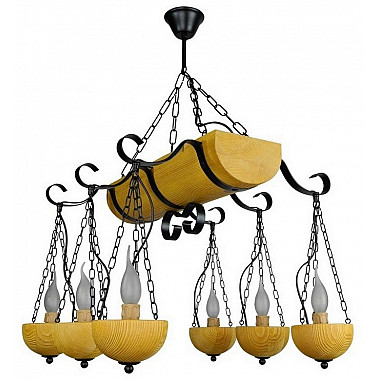 Подвесная люстра Геркулес Геркулес-6 сосна