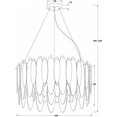 Подвесная люстра Lucrecia FR5217PL-08FG