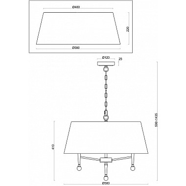 Подвесная люстра Rosemary FR2190PL-05N1