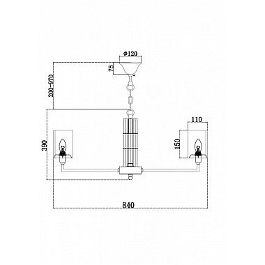 Подвесная люстра Metropolitan H015PL-10G