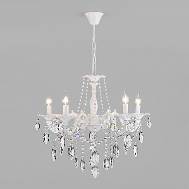 Подвесная люстра Veletta 10108/5 белый/прозрачный хрусталь Strotskis