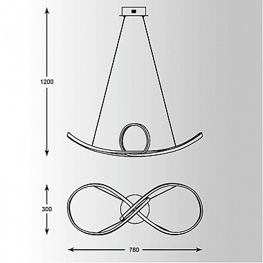 Подвесная светодиодная люстра Zumaline Dario MP48006-1H