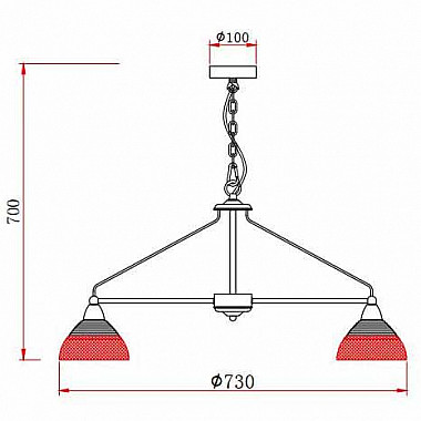 Подвесная люстра Rivoli Avda 5060-208 Б0047354