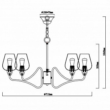 Подвесная люстра Rivoli Fresco 5045-208 Б0044369