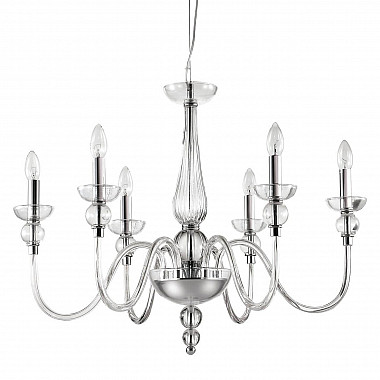 Подвесная люстра Ideal Lux Doge SP6 Trasparente 044422