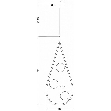 Подвесная люстра Perlina FR4005PL-03B2