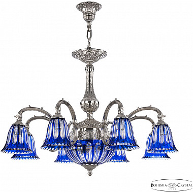 Подвесная люстра Verona 72109P/8/210 Ni P2 D Clear-Blue/H-1H
