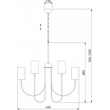 Подвесная люстра Abbey 60164/6 латунь Smart