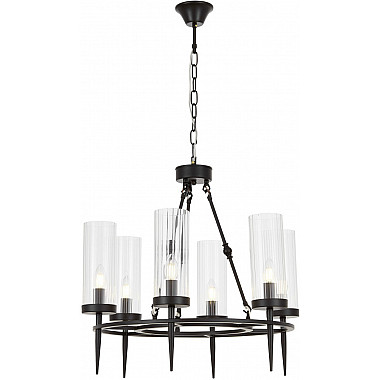 Подвесная люстра Moratti LDP 8022-6 BK+PR