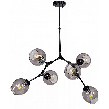 Подвесная люстра Bubble 7058/6 black/smoky
