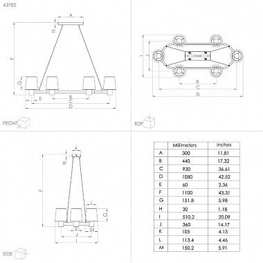 Подвесная люстра Edale 43782