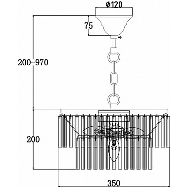 Подвесная люстра Colonne MOD093PL-04CH