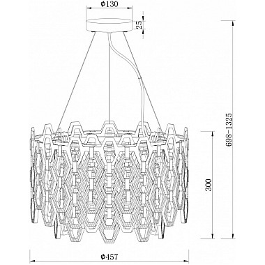 Подвесная люстра Tissage MOD490PL-07G