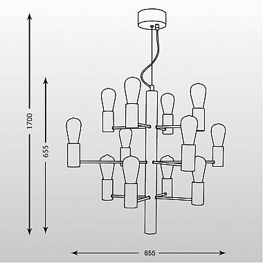 Подвесная люстра Zumaline Candel HP1811-12
