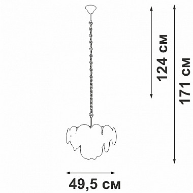 Подвесная люстра V5828-8/6+1