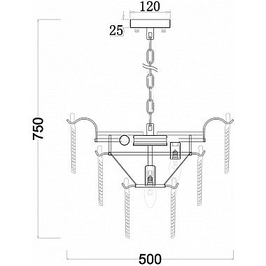 Подвесная люстра Hloya FR5143PL-07G