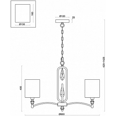 Подвесная люстра Riverside FR1007PL-05N