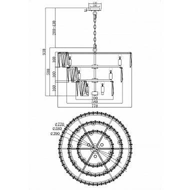 Подвесная люстра Puntes MOD043PL-18CH