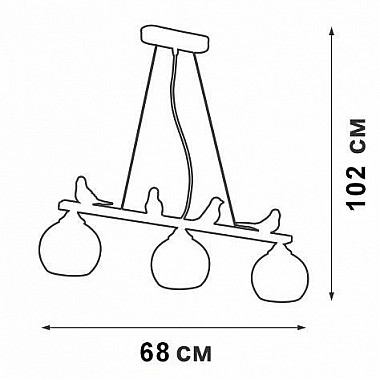 Подвесная люстра Vitaluce V1797-0/3S