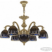 Подвесная люстра Verona 72209P/6/175 G P1 D Amber-Blue/H-1K