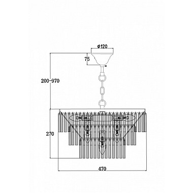 Подвесная люстра Colonne MOD093PL-09BS