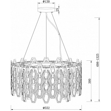 Подвесная люстра Tissage MOD490PL-09G