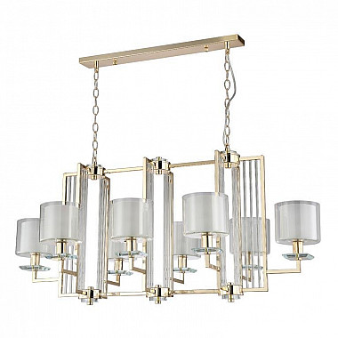 Подвесная люстра Crystal Lux Nicolas SP8 L1000 Gold/White