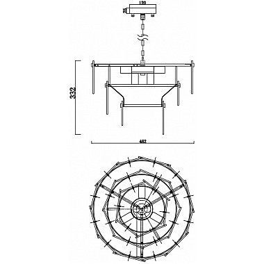 Подвесная люстра Sophia FR5197PL-05BS