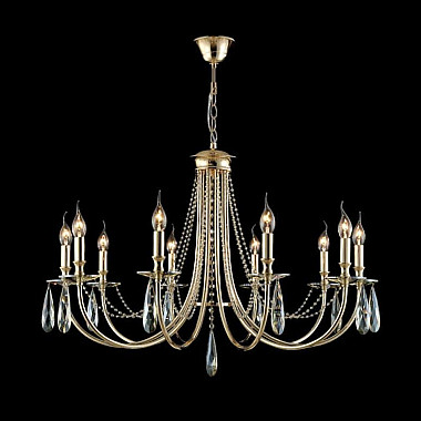 Подвесная люстра Crystal Lux Victoria SP10 Gold/Amber