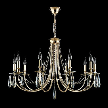 Подвесная люстра Crystal Lux Victoria SP10 Gold/Amber